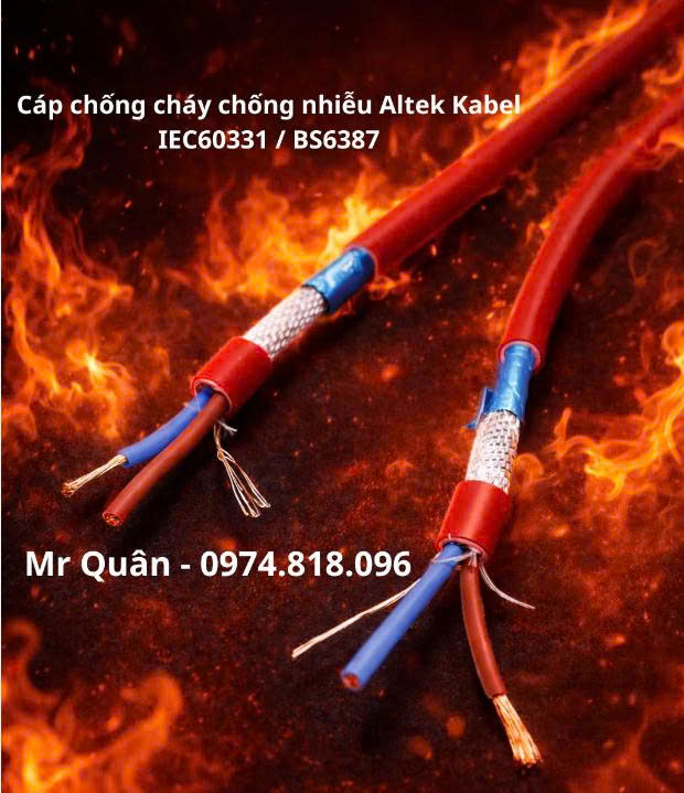Cáp chống cháy chống nhiễu Altek Kabel